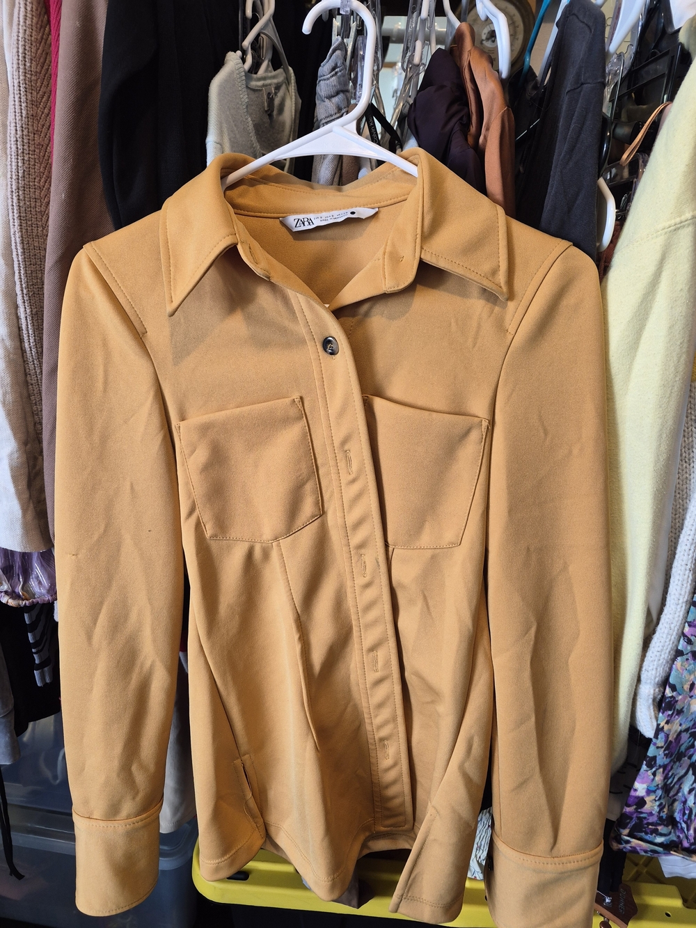 ZARA  Button-Up Shirt Jacket